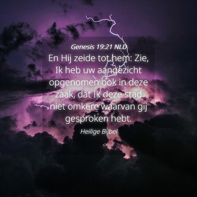 Picture 04 - Genesis 19:21 NLD - En Hij zeide tot hem: Zie, Ik heb uw aangezicht - Bible Verse Picture