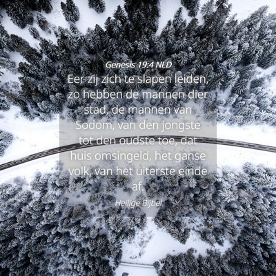Picture 04 - Genesis 19:4 NLD - Eer zij zich te slapen leiden, zo hebben de - Bible Verse Picture