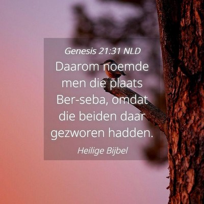 Picture 04 - Genesis 21:31 NLD - Daarom noemde men die plaats Ber-seba, omdat die - Bible Verse Picture