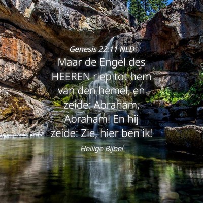Picture 04 - Genesis 22:11 NLD - Maar de Engel des HEEREN riep tot hem van den - Bible Verse Picture