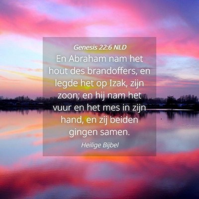 Picture 04 - Genesis 22:6 NLD - En Abraham nam het hout des brandoffers, en legde - Bible Verse Picture