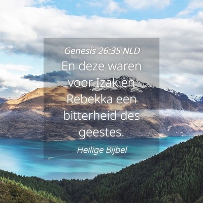 Picture 04 - Genesis 26:35 NLD - En deze waren voor Izak en Rebekka een bitterheid - Bible Verse Picture