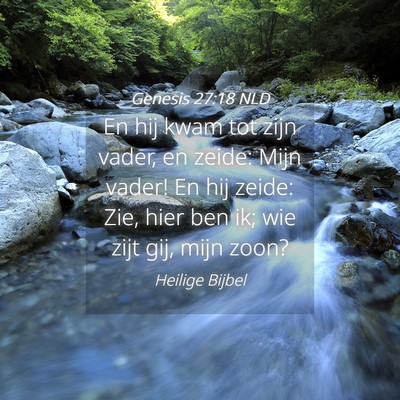 Picture 04 - Genesis 27:18 NLD - En hij kwam tot zijn vader, en zeide: Mijn vader! - Bible Verse Picture