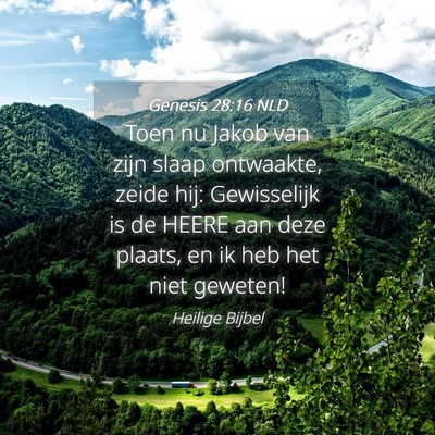 Picture 04 - Genesis 28:16 NLD - Toen nu Jakob van zijn slaap ontwaakte, zeide - Bible Verse Picture