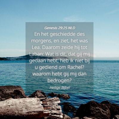Picture 04 - Genesis 29:25 NLD - En het geschiedde des morgens, en ziet, het was - Bible Verse Picture