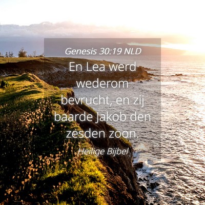 Picture 04 - Genesis 30:19 NLD - En Lea werd wederom bevrucht, en zij baarde Jakob - Bible Verse Picture