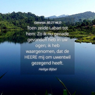 Picture 04 - Genesis 30:27 NLD - Toen zeide Laban tot hem: Zo ik nu genade - Bible Verse Picture