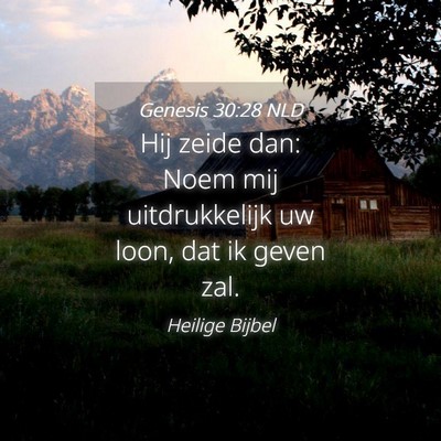 Picture 04 - Genesis 30:28 NLD - Hij zeide dan: Noem mij uitdrukkelijk uw loon, - Bible Verse Picture