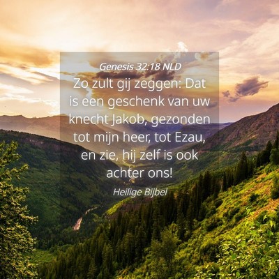 Picture 04 - Genesis 32:18 NLD - Zo zult gij zeggen: Dat is een geschenk van uw - Bible Verse Picture