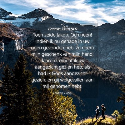 Picture 04 - Genesis 33:10 NLD - Toen zeide Jakob: Och neen! indien ik nu genade - Bible Verse Picture