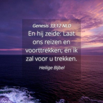 Picture 04 - Genesis 33:12 NLD - En hij zeide: Laat ons reizen en voorttrekken; en - Bible Verse Picture