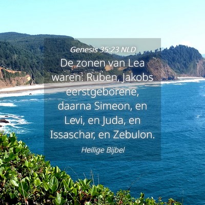 Picture 04 - Genesis 35:23 NLD - De zonen van Lea waren: Ruben, Jakobs - Bible Verse Picture