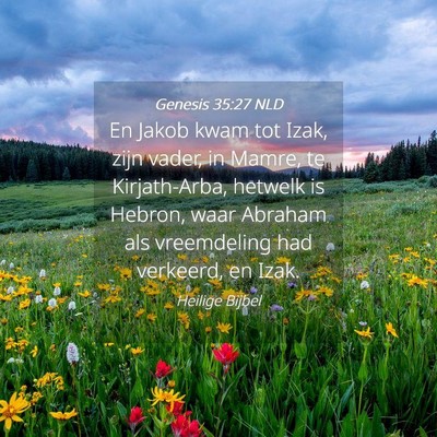 Picture 04 - Genesis 35:27 NLD - En Jakob kwam tot Izak, zijn vader, in Mamre, te - Bible Verse Picture