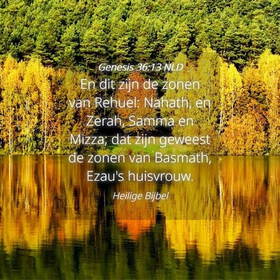 Picture 04 - Genesis 36:13 NLD - En dit zijn de zonen van Rehuel: Nahath, en - Bible Verse Picture