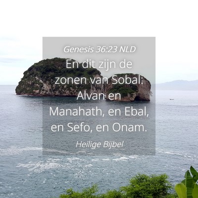 Picture 04 - Genesis 36:23 NLD - En dit zijn de zonen van Sobal: Alvan en - Bible Verse Picture