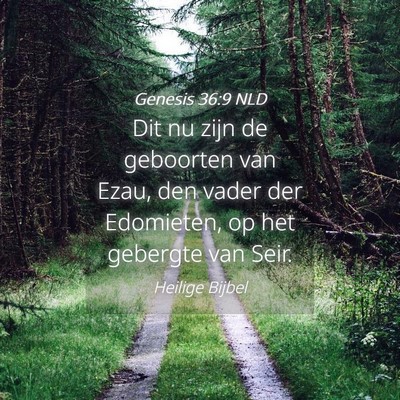 Picture 04 - Genesis 36:9 NLD - Dit nu zijn de geboorten van Ezau, den vader der - Bible Verse Picture