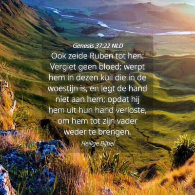 Picture 04 - Genesis 37:22 NLD - Ook zeide Ruben tot hen: Vergiet geen bloed; - Bible Verse Picture
