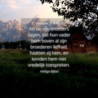 Picture 04 - Genesis 37:4 NLD - Als nu zijn broeders zagen, dat hun vader hem - Bible Verse Picture