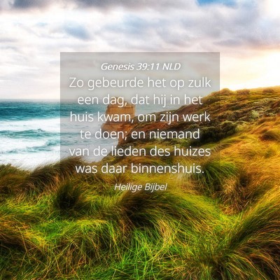 Picture 04 - Genesis 39:11 NLD - Zo gebeurde het op zulk een dag, dat hij in het - Bible Verse Picture