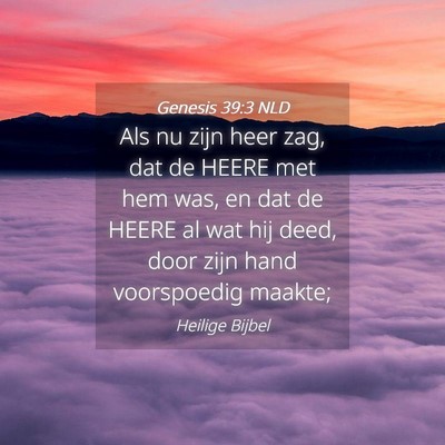 Picture 04 - Genesis 39:3 NLD - Als nu zijn heer zag, dat de HEERE met hem was, - Bible Verse Picture