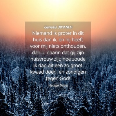 Picture 04 - Genesis 39:9 NLD - Niemand is groter in dit huis dan ik, en hij - Bible Verse Picture