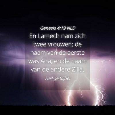 Picture 04 - Genesis 4:19 NLD - En Lamech nam zich twee vrouwen; de naam van de - Bible Verse Picture