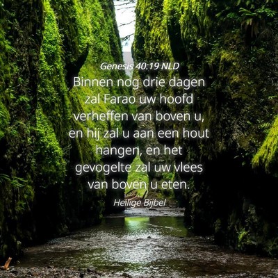 Picture 04 - Genesis 40:19 NLD - Binnen nog drie dagen zal Farao uw hoofd - Bible Verse Picture