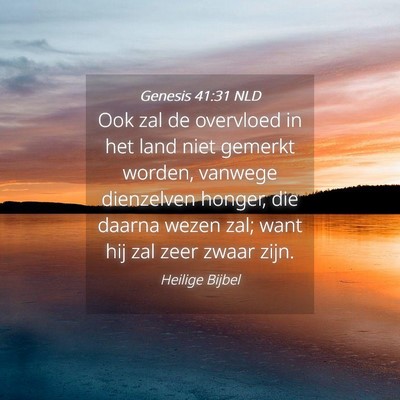 Picture 04 - Genesis 41:31 NLD - Ook zal de overvloed in het land niet gemerkt - Bible Verse Picture