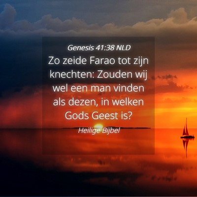 Picture 04 - Genesis 41:38 NLD - Zo zeide Farao tot zijn knechten: Zouden wij wel - Bible Verse Picture