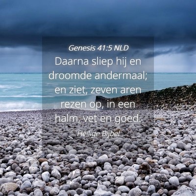 Picture 04 - Genesis 41:5 NLD - Daarna sliep hij en droomde andermaal; en ziet, - Bible Verse Picture