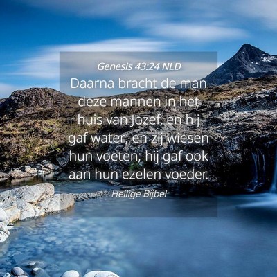 Picture 04 - Genesis 43:24 NLD - Daarna bracht de man deze mannen in het huis van - Bible Verse Picture