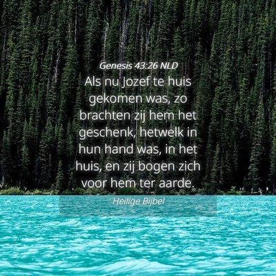 Picture 04 - Genesis 43:26 NLD - Als nu Jozef te huis gekomen was, zo brachten zij - Bible Verse Picture