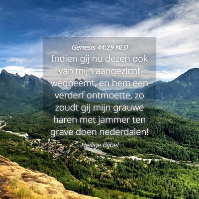 Picture 04 - Genesis 44:29 NLD - Indien gij nu dezen ook van mijn aangezicht - Bible Verse Picture