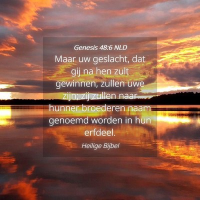 Picture 04 - Genesis 48:6 NLD - Maar uw geslacht, dat gij na hen zult gewinnen, - Bible Verse Picture