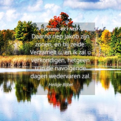 Picture 04 - Genesis 49:1 NLD - Daarna riep Jakob zijn zonen, en hij zeide: - Bible Verse Picture