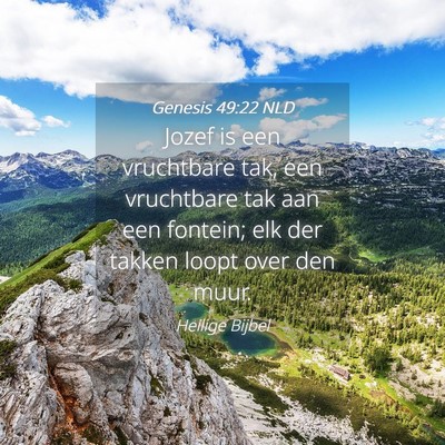 Picture 04 - Genesis 49:22 NLD - Jozef is een vruchtbare tak, een vruchtbare tak - Bible Verse Picture