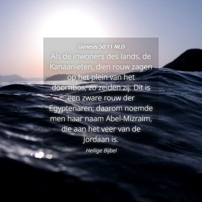 Picture 04 - Genesis 50:11 NLD - Als de inwoners des lands, de Kanaanieten, dien - Bible Verse Picture