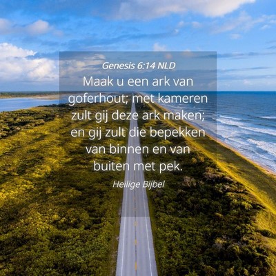 Picture 04 - Genesis 6:14 NLD - Maak u een ark van goferhout; met kameren zult - Bible Verse Picture