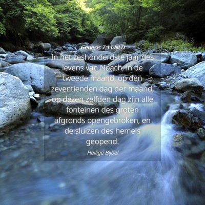 Picture 04 - Genesis 7:11 NLD - In het zeshonderdste jaar des levens van Noach, - Bible Verse Picture