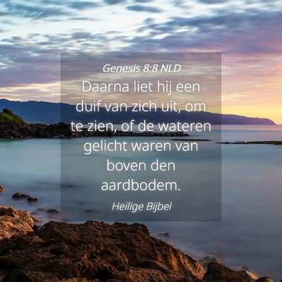 Picture 04 - Genesis 8:8 NLD - Daarna liet hij een duif van zich uit, om te - Bible Verse Picture