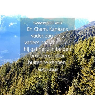 Picture 04 - Genesis 9:22 NLD - En Cham, Kanaans vader, zag zijns vaders - Bible Verse Picture