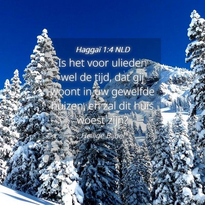 Picture 04 - Haggaï 1:4 NLD - Is het voor ulieden wel de tijd, dat gij woont in - Bible Verse Picture