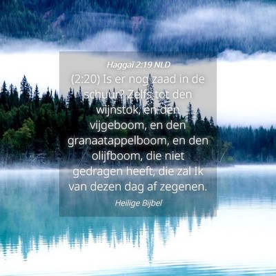 Picture 04 - Haggaï 2:19 NLD - (2:20) Is er nog zaad in de schuur? Zelfs tot den - Bible Verse Picture