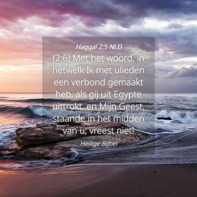 Picture 04 - Haggaï 2:5 NLD - (2:6) Met het woord, in hetwelk Ik met ulieden - Bible Verse Picture