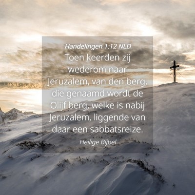 Picture 04 - Handelingen 1:12 NLD - Toen keerden zij wederom naar Jeruzalem, van den - Bible Verse Picture