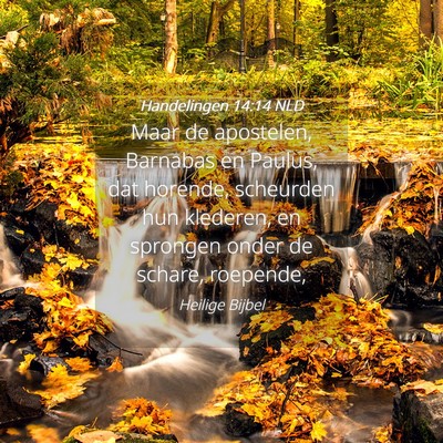 Picture 04 - Handelingen 14:14 NLD - Maar de apostelen, Barnabas en Paulus, dat - Bible Verse Picture