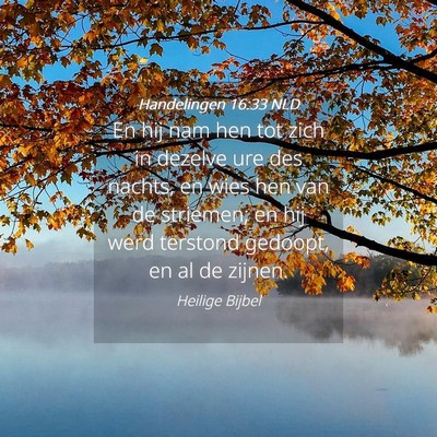 Picture 04 - Handelingen 16:33 NLD - En hij nam hen tot zich in dezelve ure des - Bible Verse Picture