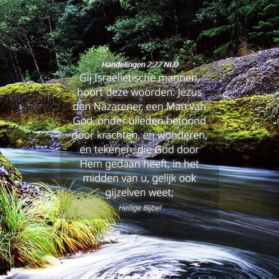 Picture 04 - Handelingen 2:22 NLD - Gij Israelietische mannen, hoort deze woorden: - Bible Verse Picture