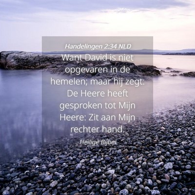 Picture 04 - Handelingen 2:34 NLD - Want David is niet opgevaren in de hemelen; maar - Bible Verse Picture