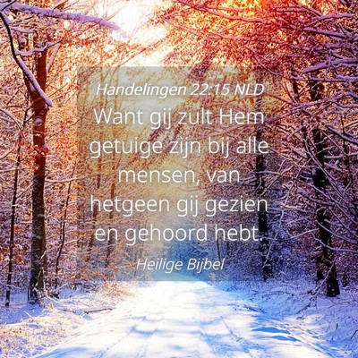 Picture 04 - Handelingen 22:15 NLD - Want gij zult Hem getuige zijn bij alle mensen, - Bible Verse Picture